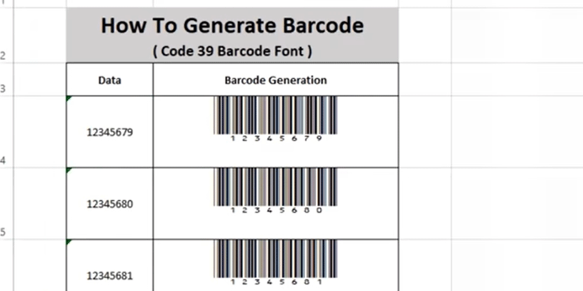 How To Generate Barcode in Excel - I FIX PROBLEM